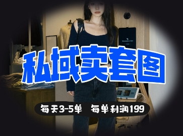 私域卖套图每天3-5单,每单利润99-网创终点站