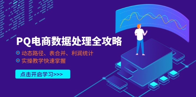 （14240期）PQ电商数据处理全攻略，动态路径、表合并、利润统计，实操教学快速掌握-网创终点站
