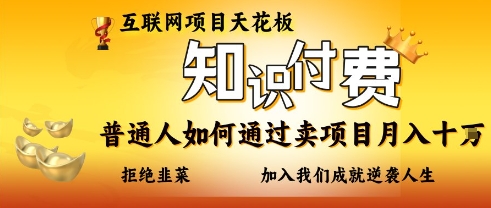 互联网项目天花板,知付付费项目,普通人如何通过卖项目月入十个,拒绝韭菜【揭秘】-网创终点站